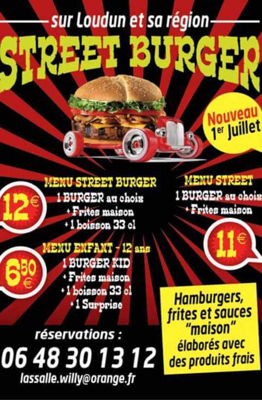 street Burger Willy Lassalle loudun rossay burgers restauration rapide restaurant 86200